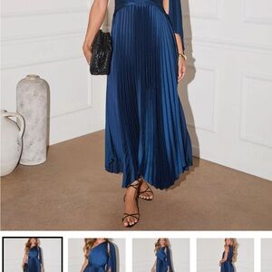 Brand New Vici Asymmetrical Peacock Blue  Dress